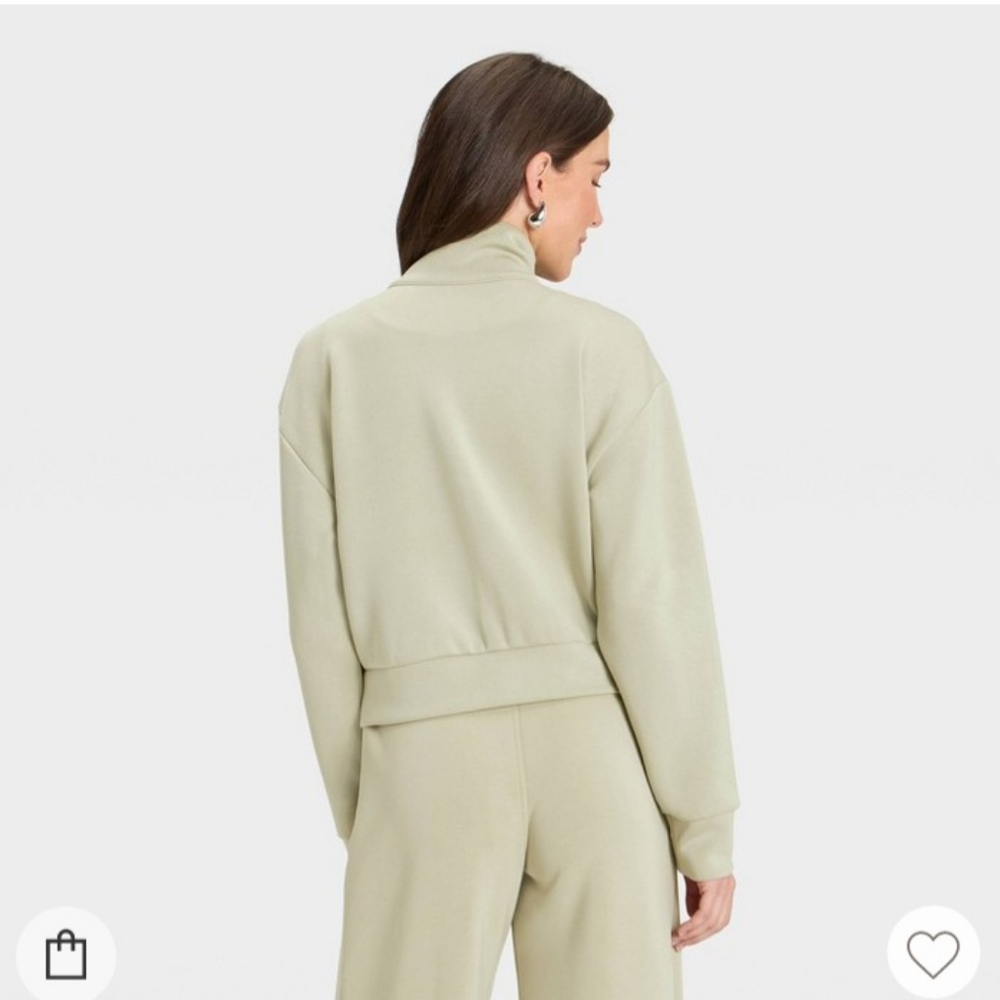 Light Green Zip-Up Jacket - Picture 3 of 3